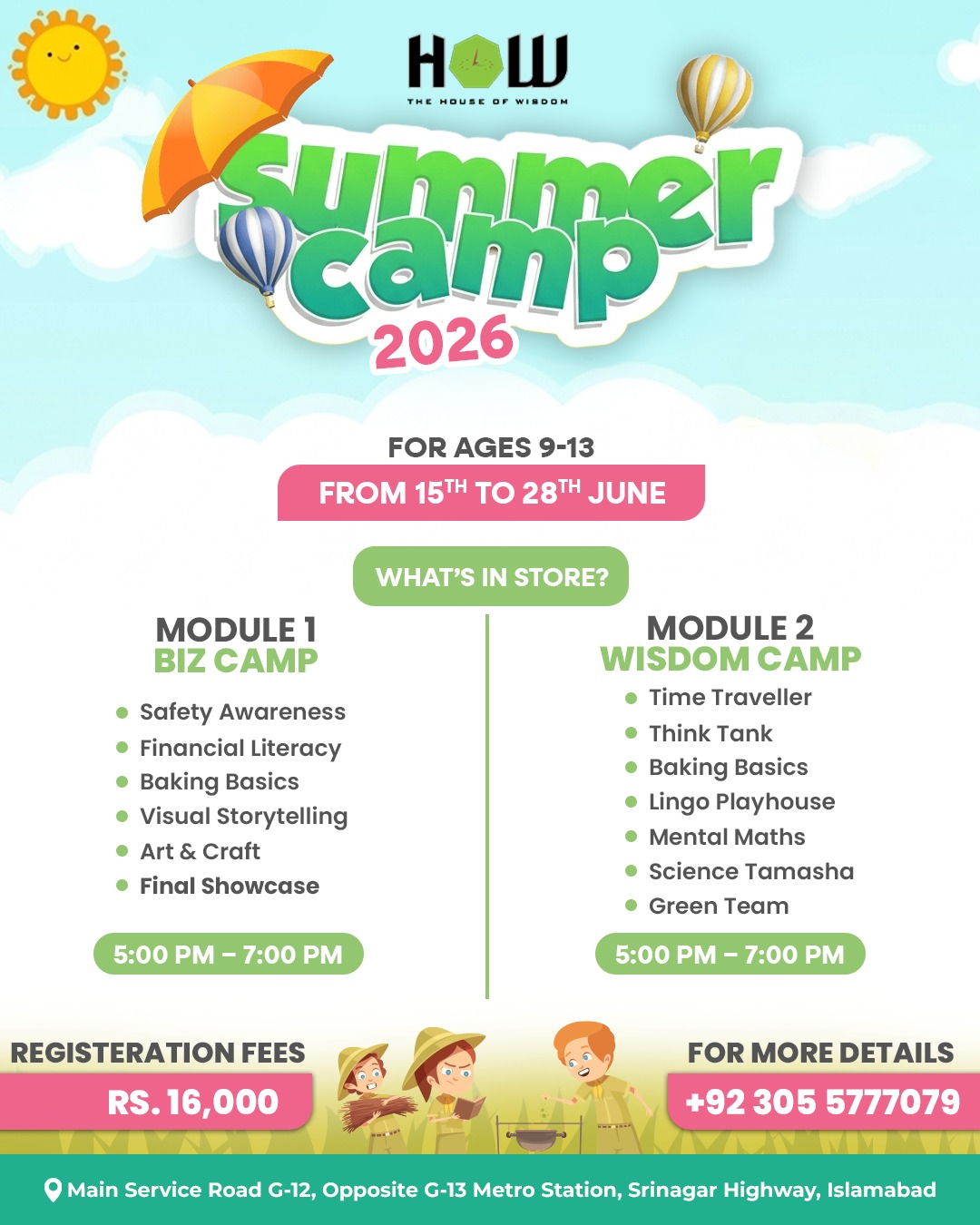 Summer Camp 2026 program